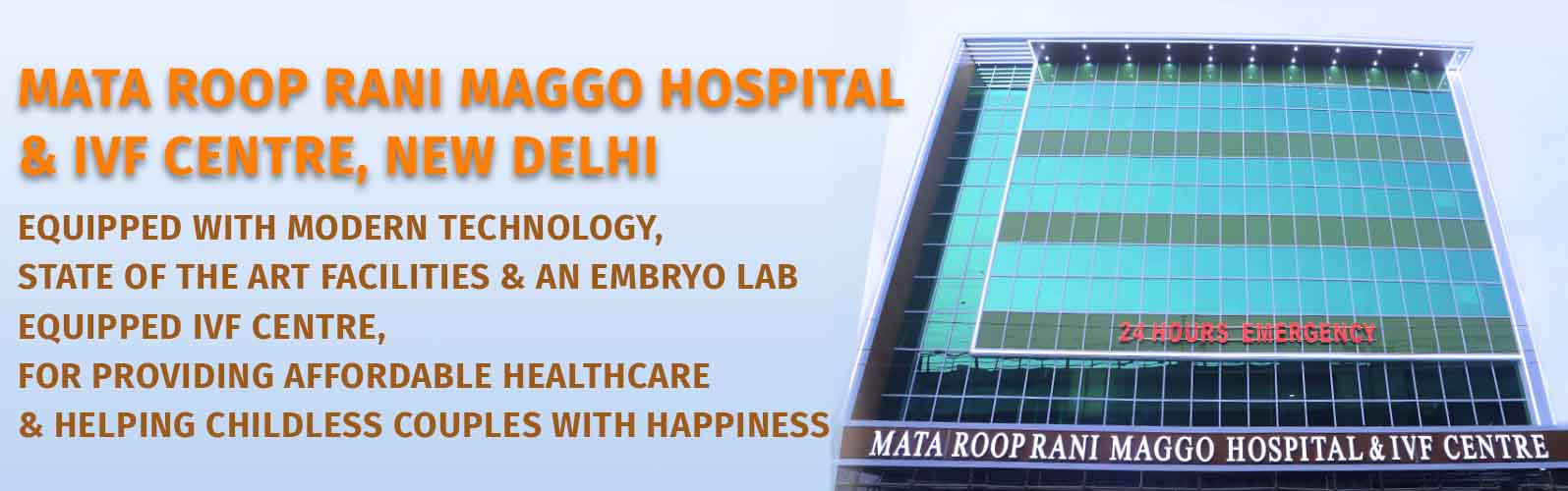 Mata Roop Rani Maggo Hospital building in Uttam Nagar
